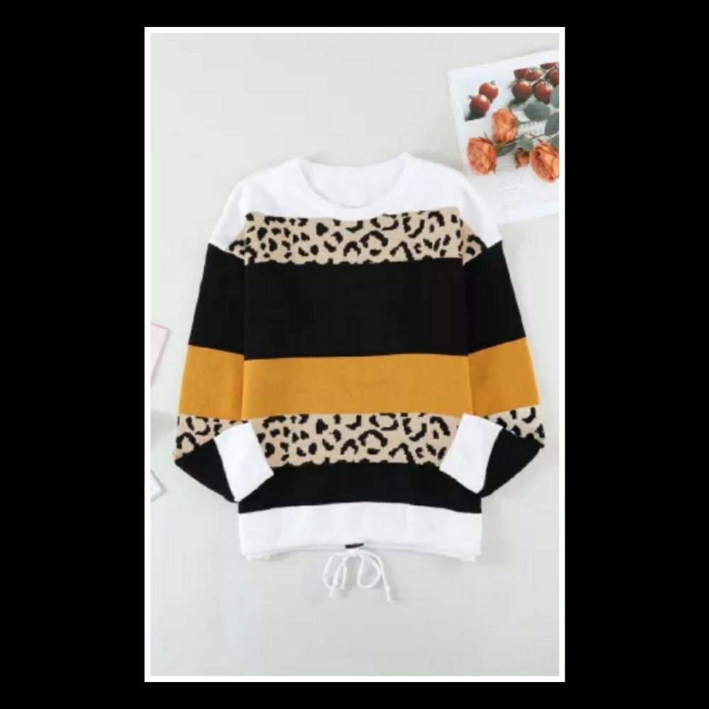 🎉HP🎉🧡Orange Leopard Sweater🧡 - Picture 5 of 7